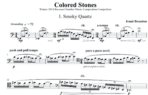 Jenni Brandon: Colored Stones for Solo Bassoon