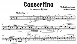 C&eacute;cile Chaminade: Concertino Op 107 for Bassoon and Piano
