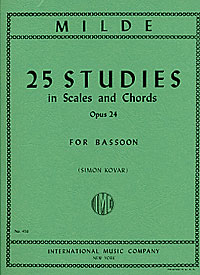 Milde: 25 Studies in Scales and Chords Op.24 for Bassoon
