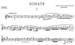 Camille Saint-Sa&euml;ns: Sonate for Oboe and Piano op. 166