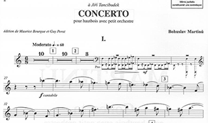 Bohuslav Martin&uring;: Concerto for Oboe