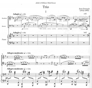 Jean Fran�aix: Trio for Oboe, Bassoon and Piano