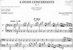 Fran&ccedil;ois Devienne (Rev. Allard): Six Duos Concertants for 2 Bassoons, Book 2: #4-6