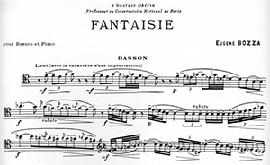 Eug&egrave;ne Bozza: Fantaisie for Bassoon and Piano