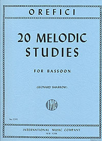 Orefici: 20 Melodic Studies for Bassoon