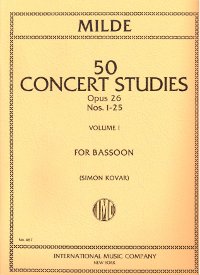 Milde: Concert Studies Opus 26  Vol. 1 for Bassoon
