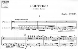 Eug&egrave;ne Bozza: Duettino for 2 Bassoons