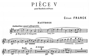 C&eacute;sar Franck: Pi&egrave;ce V for Oboe and Piano