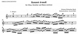 J.S. Bach: Concerto in D minor for Oboe and Piano