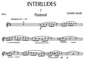 Gordon Jacob: Interludes for Oboe and Piano