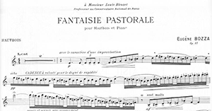 Eug&egrave;ne Bozza: Fantaisie Pastorale