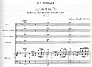 Mozart: Quintet in Eb Major KV 452