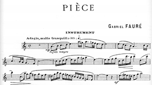 Gabriel Faur&eacute;: Pi&egrave;ce for Oboe and Guitar