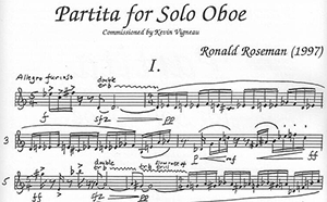 Ronald Roseman: Partita for Solo Oboe