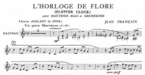 Jean Fran&ccedil;aix: L'Horloge de Flore (The Flower Clock)