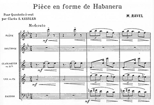 Maurice Ravel: Vocalise-&Eacute;tude en forme de Habanera for Wind Quintet